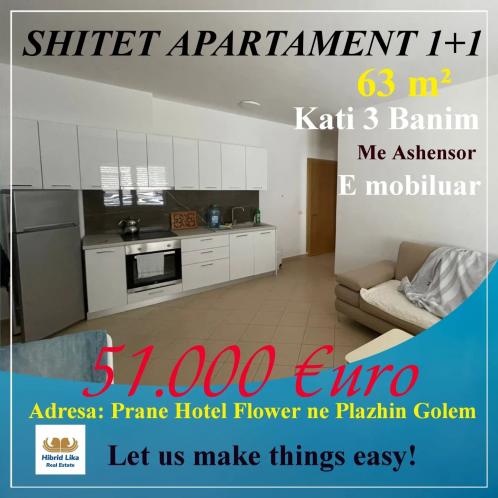 Shitet Apartament 1+1 ne Golem